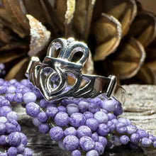 Load image into Gallery viewer, Claddagh Ring, Celtic Ring, Irish Ring, Promise Ring, Celtic Knot Ring, Irish Dance Gift, Anniversary Gift, Luckenbooth Ring, Boho Ring