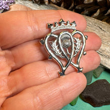 Load image into Gallery viewer, Luckenbooth Brooch, Scotland Jewelry, Celtic Pin, Bridal Jewelry, Scottish Gift, Anniversary Gift, Wife Gift, Luckenbooth Pin, Mom Gift
