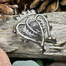 Load image into Gallery viewer, Luckenbooth Brooch, Scotland Jewelry, Celtic Pin, Bridal Jewelry, Scottish Gift, Anniversary Gift, Wife Gift, Luckenbooth Pin, Mom Gift