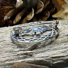 Load image into Gallery viewer, Claddagh Brooch, Irish Jewelry, Sterling Silver Ireland Brooch, Silver Bride Pin, Claddagh Pin, Celtic Brooch, Celtic Pin, Wife Gift