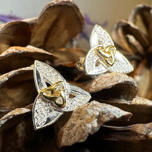 Load image into Gallery viewer, Trinity Knot Earrings, Celtic Knot Stud Earrings, Celtic Jewelry, Anniversary Gift, Irish Jewelry, Graduation Gift, Wiccan Scotland Jewelry