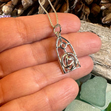 Load image into Gallery viewer, Mackintosh Rose Necklace, Scotland Jewelry, Celtic Jewelry, Rose Jewelry, Art Deco Pendant, Anniversary Gift, Scottish Necklace, Wife Gift