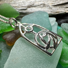 Load image into Gallery viewer, Mackintosh Rose Necklace, Scotland Jewelry, Celtic Jewelry, Rose Jewelry, Art Deco Pendant, Anniversary Gift, Scottish Necklace, Wife Gift