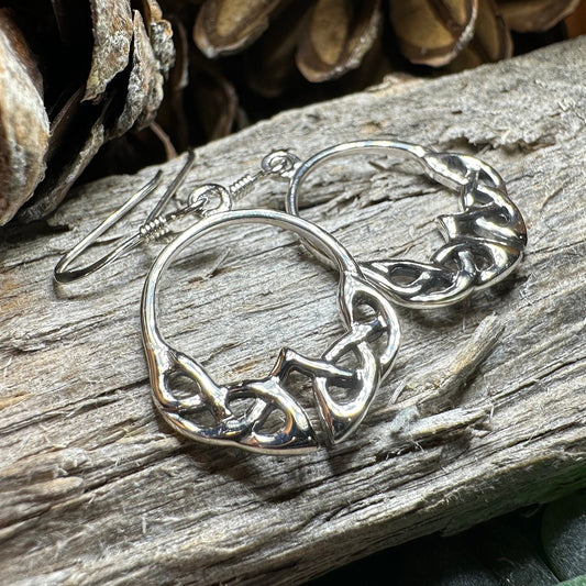 Celtic Knot Earrings, Irish Jewelry, Silver Celtic Jewelry, Mom Gift, Anniversary Gift, Scottish Jewelry, Wife Gift, Love Knot Jewelry