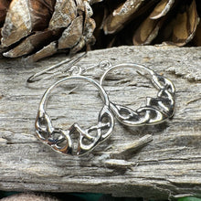 Load image into Gallery viewer, Celtic Knot Earrings, Irish Jewelry, Silver Celtic Jewelry, Mom Gift, Anniversary Gift, Scottish Jewelry, Wife Gift, Love Knot Jewelry