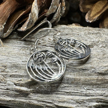 Load image into Gallery viewer, Rose Earrings, Scotland Jewelry, Mackintosh Drop Earrings, Silver Anniversary Gift, Flower Earrings, Nature Jewelry, Art Deco Jewelry