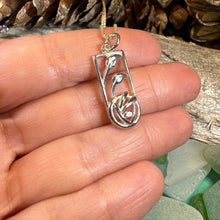 Load image into Gallery viewer, Mackintosh Rose Necklace, Scotland Jewelry, Celtic Jewelry, Rose Jewelry, Art Deco Pendant, Anniversary Gift, Scottish Necklace, Wife Gift