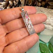 Load image into Gallery viewer, Mackintosh Rose Necklace, Scotland Jewelry, Celtic Jewelry, Rose Jewelry, Art Deco Pendant, Anniversary Gift, Scottish Necklace, Wife Gift