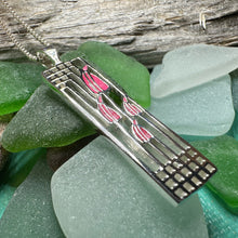 Load image into Gallery viewer, Mackintosh Rose Necklace, Scotland Jewelry, Celtic Jewelry, Rose Jewelry, Art Deco Pendant, Anniversary Gift, Scottish Necklace, Wife Gift