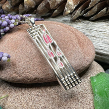 Load image into Gallery viewer, Mackintosh Rose Necklace, Scotland Jewelry, Celtic Jewelry, Rose Jewelry, Art Deco Pendant, Anniversary Gift, Scottish Necklace, Wife Gift