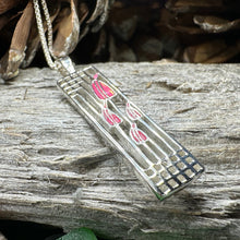 Load image into Gallery viewer, Mackintosh Rose Necklace, Scotland Jewelry, Celtic Jewelry, Rose Jewelry, Art Deco Pendant, Anniversary Gift, Scottish Necklace, Wife Gift