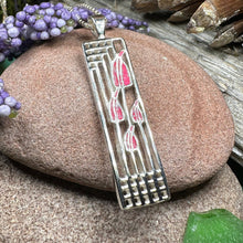 Load image into Gallery viewer, Mackintosh Rose Necklace, Scotland Jewelry, Celtic Jewelry, Rose Jewelry, Art Deco Pendant, Anniversary Gift, Scottish Necklace, Wife Gift