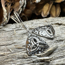 Load image into Gallery viewer, Trinity Knot Earrings, Celtic Jewelry, Irish Jewelry, Celtic Knot Jewelry, Scottish Earrings, Wife Gift, Silver Dangle Earrings, Pagan Gift