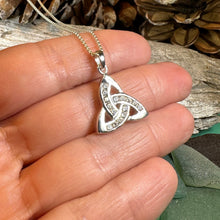 Load image into Gallery viewer, Trinity Knot Necklace, Celtic Jewelry, Irish Pendant, Triquetra Pendant, Celtic Knot Jewelry, Bridal Jewelry, Anniversary Gift, Ireland Gift
