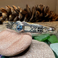 Load image into Gallery viewer, Mackintosh Bracelet, Celtic Jewelry, Scottish Bangle Bracelet, Art Deco Jewelry, Celtic Knot Bracelet, Scotland Gift, Silver Wife Gift