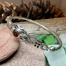 Load image into Gallery viewer, Mackintosh Bracelet, Celtic Jewelry, Scottish Bangle Bracelet, Art Deco Jewelry, Celtic Knot Bracelet, Scotland Gift, Silver Wife Gift