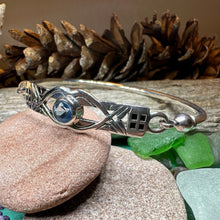 Load image into Gallery viewer, Mackintosh Bracelet, Celtic Jewelry, Scottish Bangle Bracelet, Art Deco Jewelry, Celtic Knot Bracelet, Scotland Gift, Silver Wife Gift
