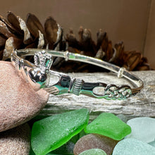 Load image into Gallery viewer, Claddagh Bracelet, Celtic Jewelry, Irish Jewelry, Ireland Gift, Bridal Jewelry, Heart Jewelry, Girlfriend Gift, Wife Gift, Anniversary Gift