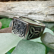 Load image into Gallery viewer, Celtic Knot Ring, Celtic Jewelry, Mens Ireland Ring, Celtic Knot Jewelry, Irish Ring, Irish Dance Gift, Anniversary Gift, Scottish Ring