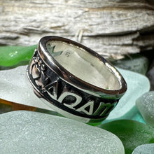 Load image into Gallery viewer, Celtic Ring, Irish Gaelic Ring, Ireland Ring, Claddagh Ring, Irish Ring, Promise Ring, Anniversary Gift, Silver Wedding Ring. Mo Anam Cara