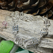 Load image into Gallery viewer, Mackintosh Bracelet, Celtic Jewelry, Scottish Bracelet, Art Deco Jewelry, Celtic Knot Bracelet, Scotland Gift, Silver Wife Gift, Mom Gift