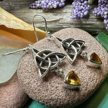 Load image into Gallery viewer, Trinity Knot Earrings, Celtic Jewelry, Irish Jewelry, Triquetra Earrings, Celtic Knot Jewelry, Scottish Gift, Scotland Jewelry, Wife Gift