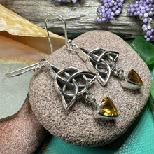 Load image into Gallery viewer, Trinity Knot Earrings, Celtic Jewelry, Irish Jewelry, Triquetra Earrings, Celtic Knot Jewelry, Scottish Gift, Scotland Jewelry, Wife Gift