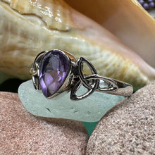 Load image into Gallery viewer, Celtic Knot Ring, Celtic Jewelry, Irish Jewelry, Moonstone Ring, Irish Ring, Irish Dance Gift, Anniversary Gift, Scottish Ring, Wiccan Ring
