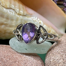 Load image into Gallery viewer, Celtic Knot Ring, Celtic Jewelry, Irish Jewelry, Moonstone Ring, Irish Ring, Irish Dance Gift, Anniversary Gift, Scottish Ring, Wiccan Ring