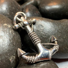 Load image into Gallery viewer, Anchor Necklace, Nautical Jewelry, Christian Pendant, Hope Necklace, Retirement Gift, Dad Gift, Mindfulness Gift, Ship Jewelry, Silver