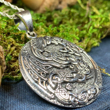 Load image into Gallery viewer, Dragon Necklace, Celtic Jewelry, Irish Jewelry, Celtic Knot Necklace, Wiccan Jewelry, Celtic Dragon Pendant, Pagan Jewelry, Gothic Jewerly
