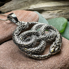 Load image into Gallery viewer, Celtic Knot Necklace, Celtic Jewelry, Snake Jewelry, Ireland Gift, Scotland Jewelry, Mom Gift, Irish Jewelry, Norse Jewelry, Viking Jewelry