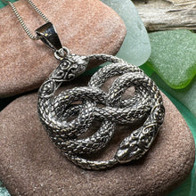 Load image into Gallery viewer, Celtic Knot Necklace, Celtic Jewelry, Snake Jewelry, Ireland Gift, Scotland Jewelry, Mom Gift, Irish Jewelry, Norse Jewelry, Viking Jewelry