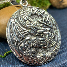 Load image into Gallery viewer, Dragon Necklace, Celtic Jewelry, Irish Jewelry, Celtic Knot Necklace, Wiccan Jewelry, Celtic Dragon Pendant, Pagan Jewelry, Gothic Jewerly