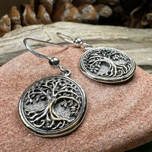 Load image into Gallery viewer, Tree of Life Earrings, Celtic Jewelry, Irish Jewelry, Norse Jewelry, Yoga Jewelry, Anniversary Gift, Tree Jewelry, Graduation Gift, Mom Gift