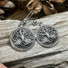 Load image into Gallery viewer, Tree of Life Earrings, Celtic Jewelry, Irish Jewelry, Norse Jewelry, Yoga Jewelry, Anniversary Gift, Tree Jewelry, Graduation Gift, Mom Gift
