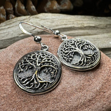 Load image into Gallery viewer, Tree of Life Earrings, Celtic Jewelry, Irish Jewelry, Norse Jewelry, Yoga Jewelry, Anniversary Gift, Tree Jewelry, Graduation Gift, Mom Gift
