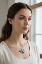 Load image into Gallery viewer, Owl Necklace, Flying Owl Pendant, Nature Jewelry, Bird Necklace, Bird Lover Gift, Silver Owl Gift, Woodland Jewelry, Irish Jewelry, Mom Gift