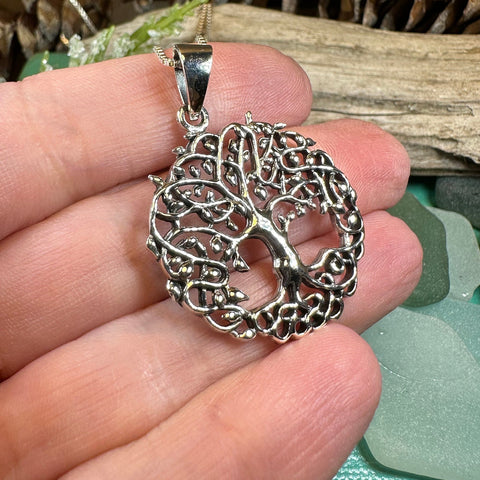 Load image into Gallery viewer, Tree of Life Necklace, Celtic Jewelry, Irish Pendant, Tree Jewelry, Mom Gift, Anniversary Gift, Sterling Silver, Graduation Gift, Wife Gift