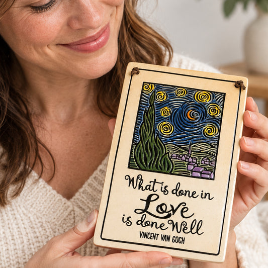 Van Gogh Starry Night Ceramic Wall Plaque