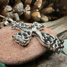 Load image into Gallery viewer, Celtic Cross Necklace, Irish Jewelry, Celtic Pendant, Celtic Tree of Life, Scotland Jewelry, First Communion Gift, Girls Confirmation Gift