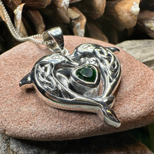 Load image into Gallery viewer, Dolphin Necklace, Celtic Jewelry, Irish Pendant, Ocean Lover Jewelry, Beach Jewelry, Fish Necklace, Nautical Jewelry, Sea Jewelry, Mom Gift