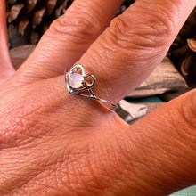 Load image into Gallery viewer, Moonstone Ring, Celtic Heart Ring, Boho Statement Ring, Promise Ring, Anniversary Gift, Celtic Knot Ring, Irish Ring, Mom Gift, Wife Gift