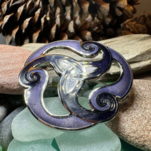 Load image into Gallery viewer, Celtic Spiral Brooch, Celtic Jewelry, Irish Jewelry, Scotland Jewelry, Anniversary Gift, Viking Brooch, Celtic Pin, Triskele Jewelry