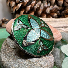 Load image into Gallery viewer, Celtic Brooch, Trinity Knot Jewelry, Irish Jewelry, Scotland Jewelry, Anniversary Gift, Viking Brooch, Enamel Celtic Pin, Scottish Brooch