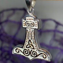 Load image into Gallery viewer, Thor's Hammer Necklace, Norse Necklace, Viking Jewelry, Celtic Knot Jewelry, Celtic Jewelry, Mjöllnir Pendant, Anniversary Gift, Dad Gift
