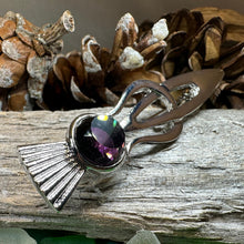 Load image into Gallery viewer, Thistle Kilt Pin, Celtic Jewelry, Thistle Brooch, Tartan Pin, Scotland Jewelry, Celtic Pin, Thistle Pin, Outlander Jewelry, Purple Coat Pin