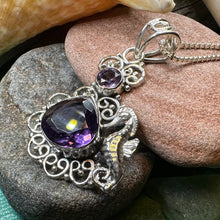 Load image into Gallery viewer, Seahorse Necklace, Sea Life Pendant, Naurical Jewelry, Nautical Jewelry, Mom Gift, Anniversary Gift, Beach Lover Gift, Ocean Jewelry