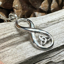 Load image into Gallery viewer, Trinity Knot Necklace, Infinity Jewelry, Celtic Jewelry, Irish Jewelry, Anniversary Gift, Mom Gift, Best Friend Gift, Girlfriend Gift