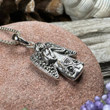 Load image into Gallery viewer, Celtic Angel Necklace, Celtic Jewelry, Irish Pendant, Angel Pendant, Spiritual Jewelry, Memorial Jewelry, Religious Jewelry, Shamrock Gift